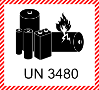 UN 3480 Aufkleber / Grafik