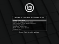 Das Bootmenü des „Linux Mint“-Installationsmediums.